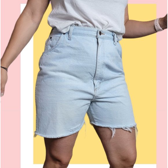 None Pants - Vintage Jean Shorts 90's Women's 12 Super High Rise Mom Jeans